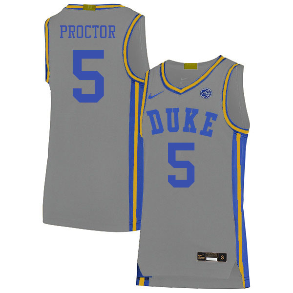 Duke Blue Devils #5 Tyrese Proctor 2022-23 College Stitched Basketball Jerseys Sale-Gray